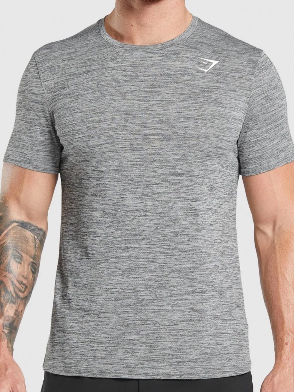 Gymshark arrival Men’s Grey Heather Short Sleeve Training Tee M